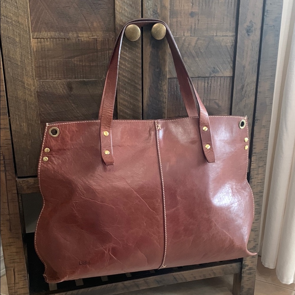 Bolo Brown 100% Leather Tote Bag